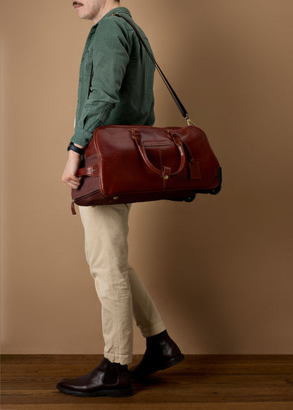 Blockley Wheeled Weekender - Chestnut