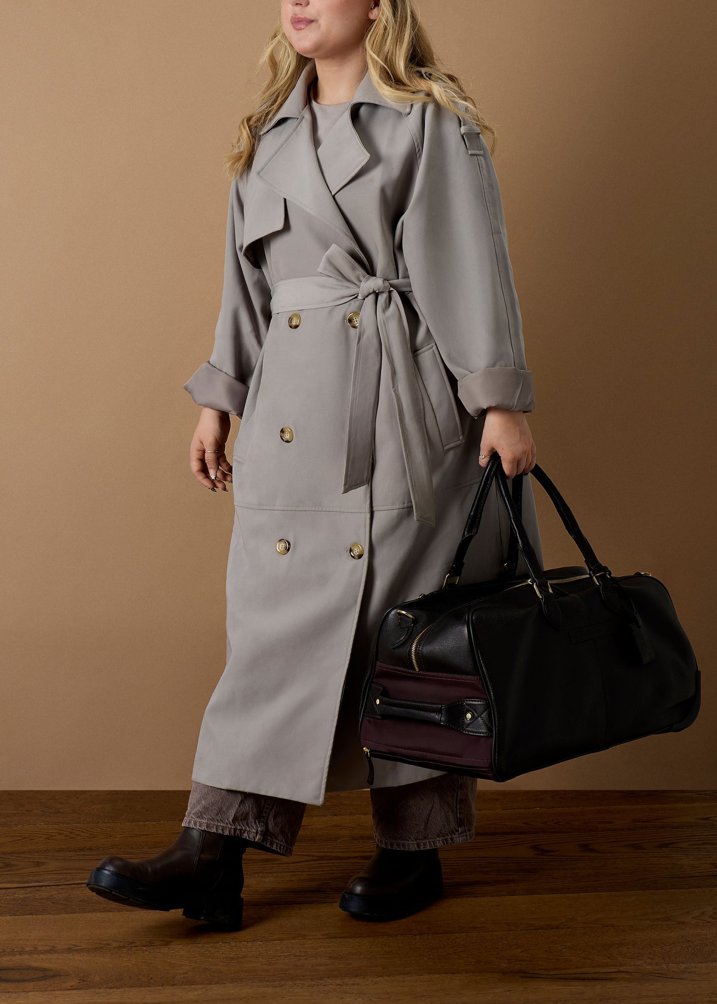 Blockley Wheeled Weekender Dark Oak