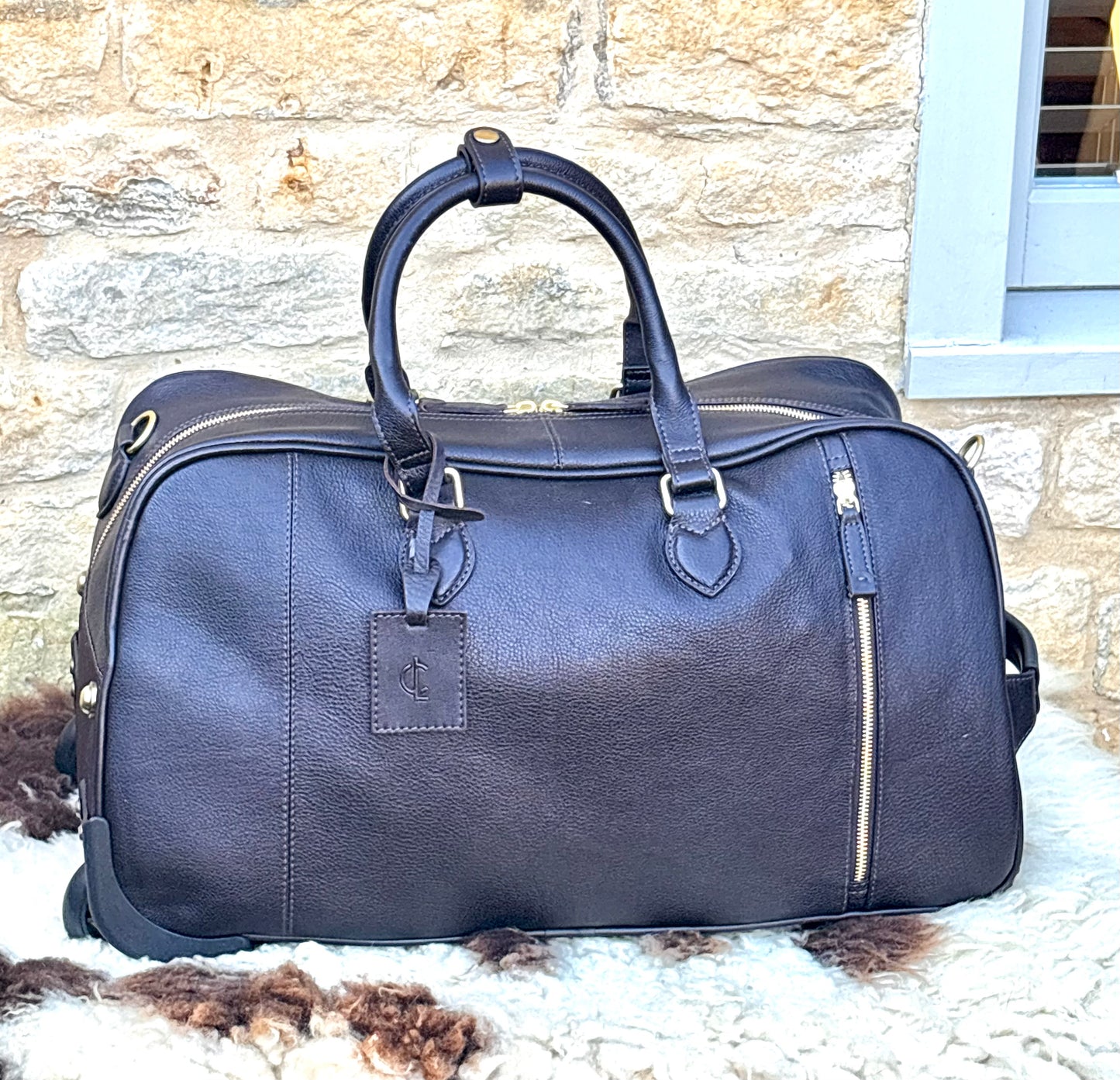 Blockley Wheeled Weekender Dark Oak
