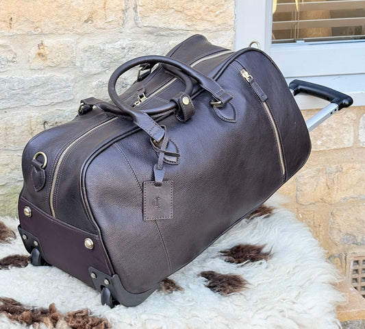 Blockley Wheeled Weekender Dark Oak
