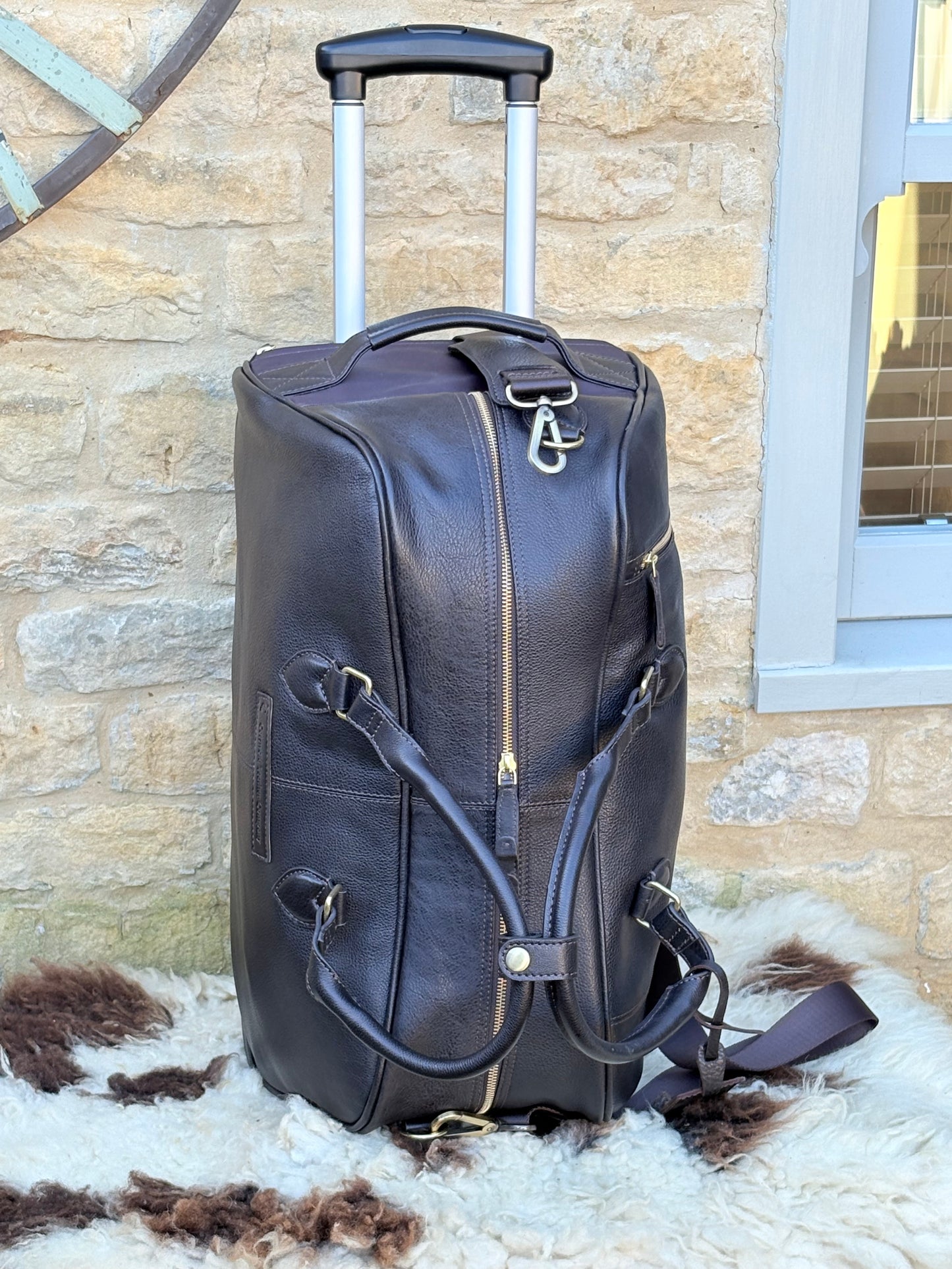 Blockley Wheeled Weekender Dark Oak