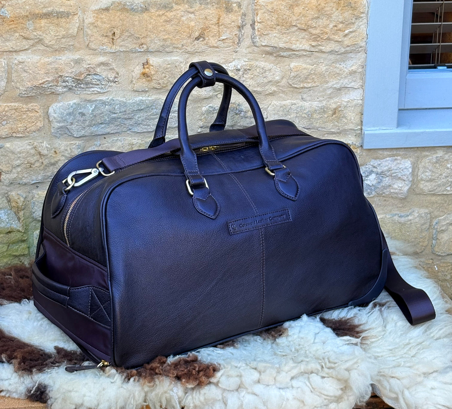 Blockley Wheeled Weekender Dark Oak