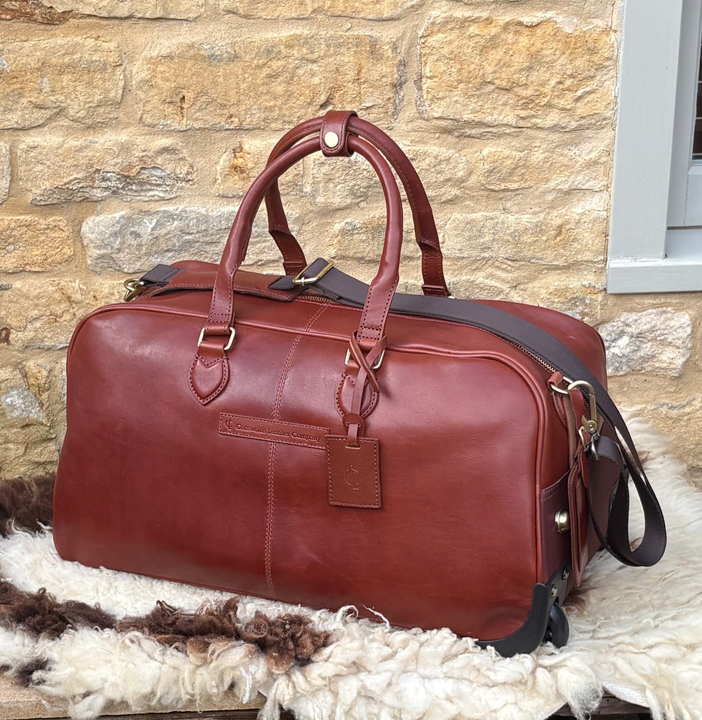 Blockley Wheeled Weekender - Chestnut